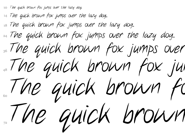 Note this! font waterfall
